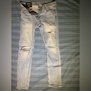 Hollister Men’s blue Distressed Denim Skinny Jeans 30x32